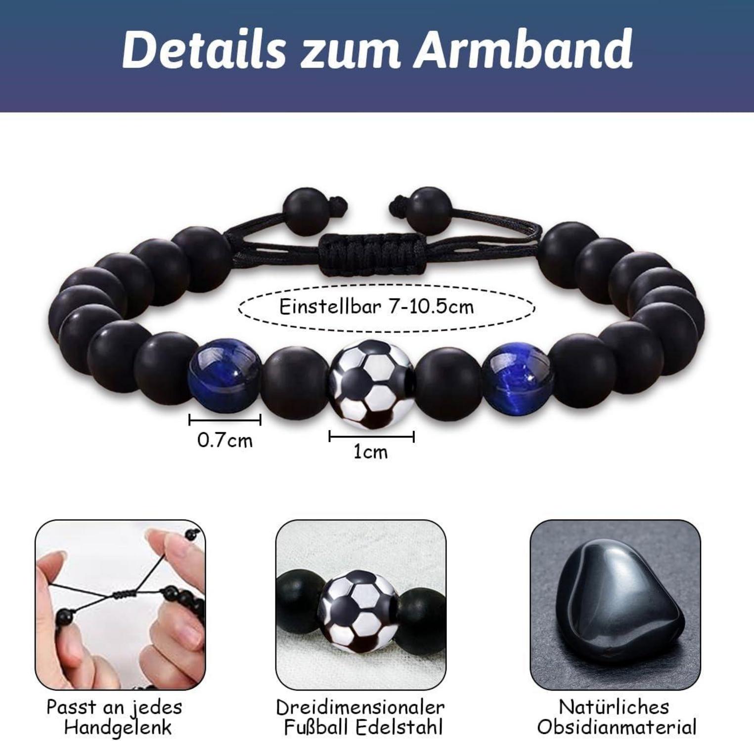Schulanfang Geschenk Set Schultüte Fußball Armband