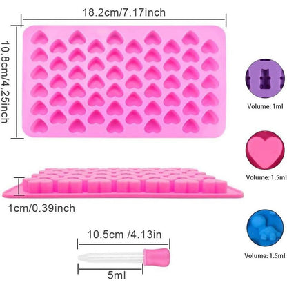 Silikon Gummibärchen Form 3er Set mit Pipetten
