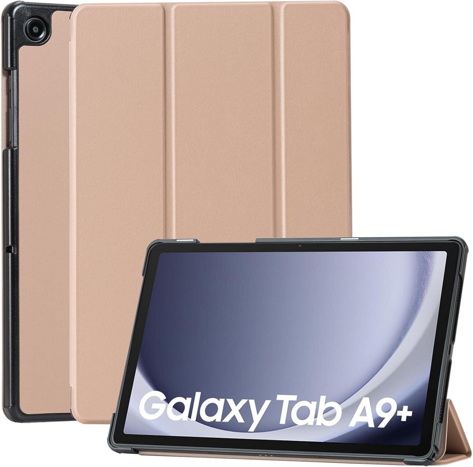 Schutzhülle für Samsung Galaxy Tab A9+ 11 Zoll PU-Leder Hellbraun