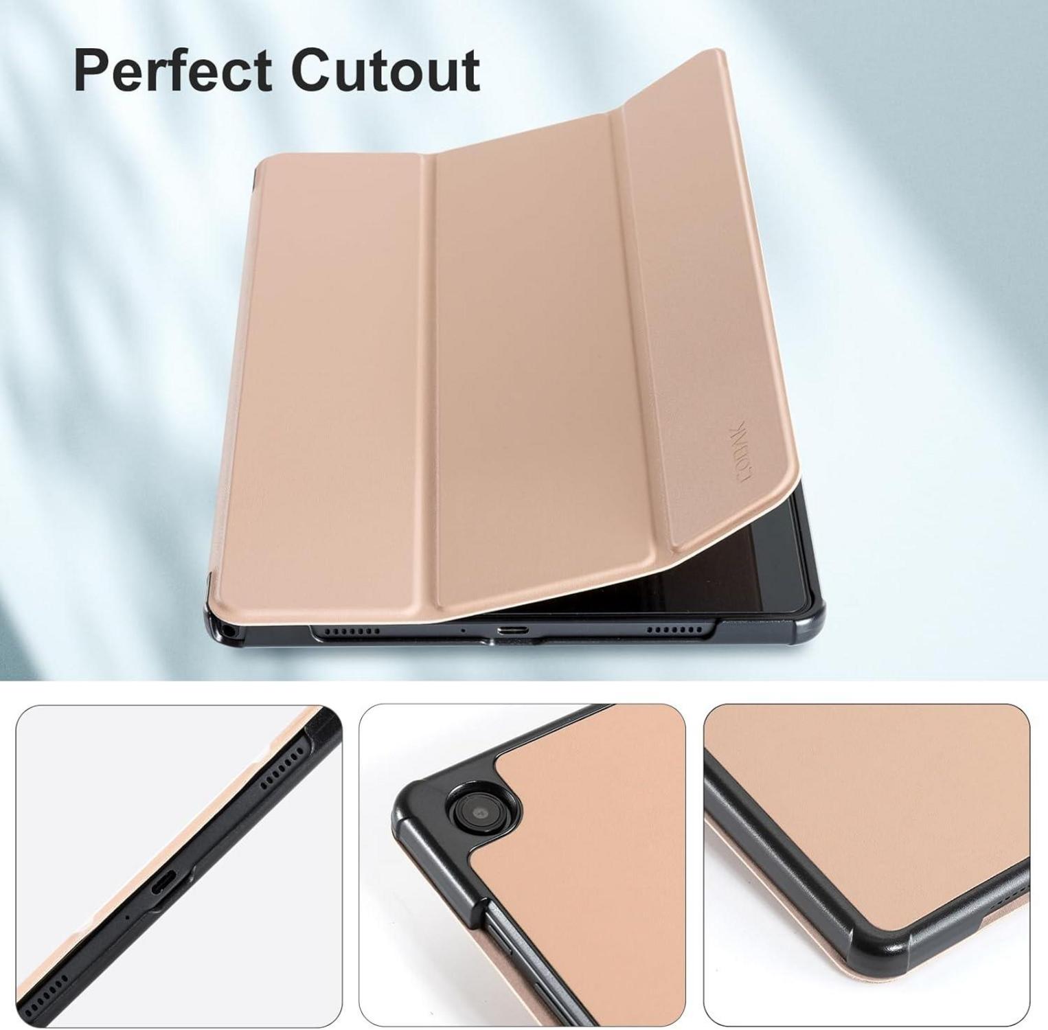 CoBak Samsung Galaxy Tab A9+ 2023 Hülle 11 Zoll PU-Leder Schutzhülle Hellbraun