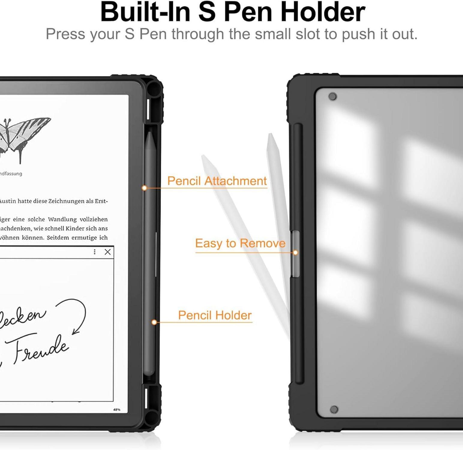 Kindle Scribe 10.2 Zoll Hülle mit Stifthalter und Auto Schlaf/Wake