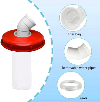 IBC Deckel Filter 45° Nylon Wasserfilter Regenwasser Tank 245mm