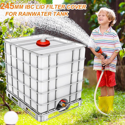 GEDEGOOK 45° IBC Deckel Filter Regenwasser Tank Filter 245mm Schwarz