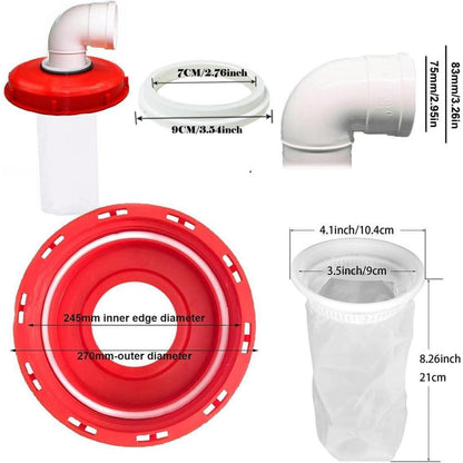 IBC Deckel Filter 90° auswaschbar für Regenwassertank 245mm