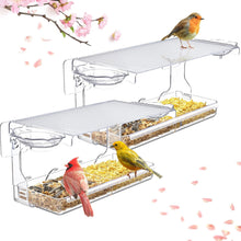 Fenster Futterhaus Vogelhaus Vogeltränke Transparent 2 Zellen