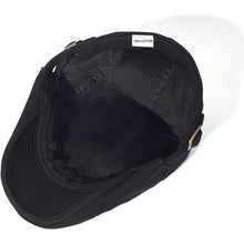 Schiebermütze Herren Baumwolle Flatcap Schwarz