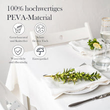 Einweg Tischdecken Weiß, 4 Stück wasserdicht, rechteckig für