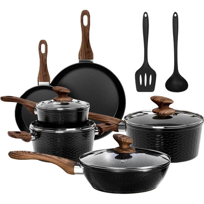 Induktions Topfset 12-teilig mit Granitbeschichtung