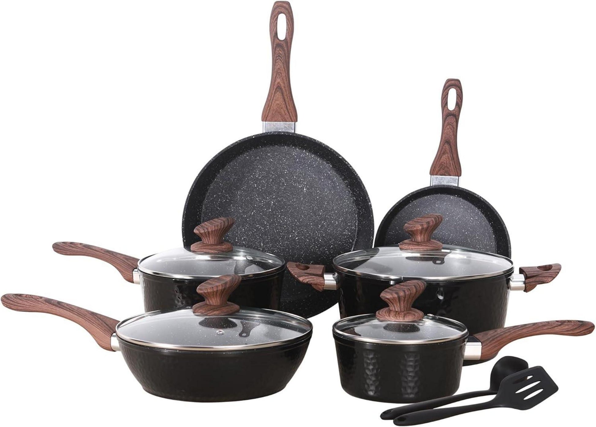 DishDelight 12-teiliges Induktions-Topfset mit Granitbeschichtung