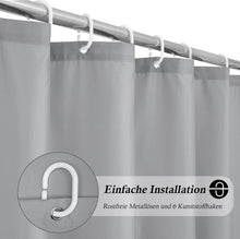 Kleiner Duschvorhang 100x200 Grau Wasserdicht Polyester