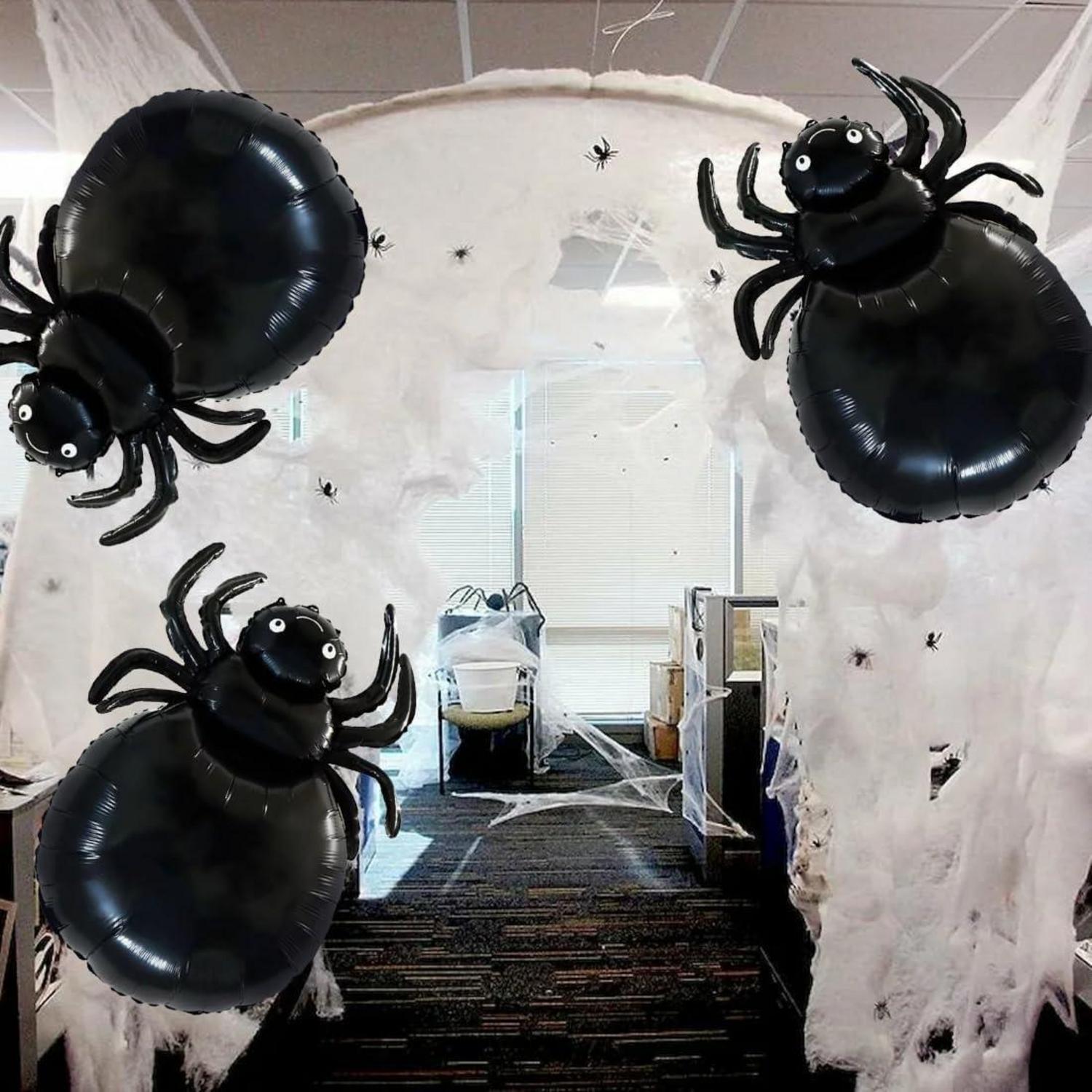 Halloween Spinne Folienballon Set Gruselige Dekoration XXL