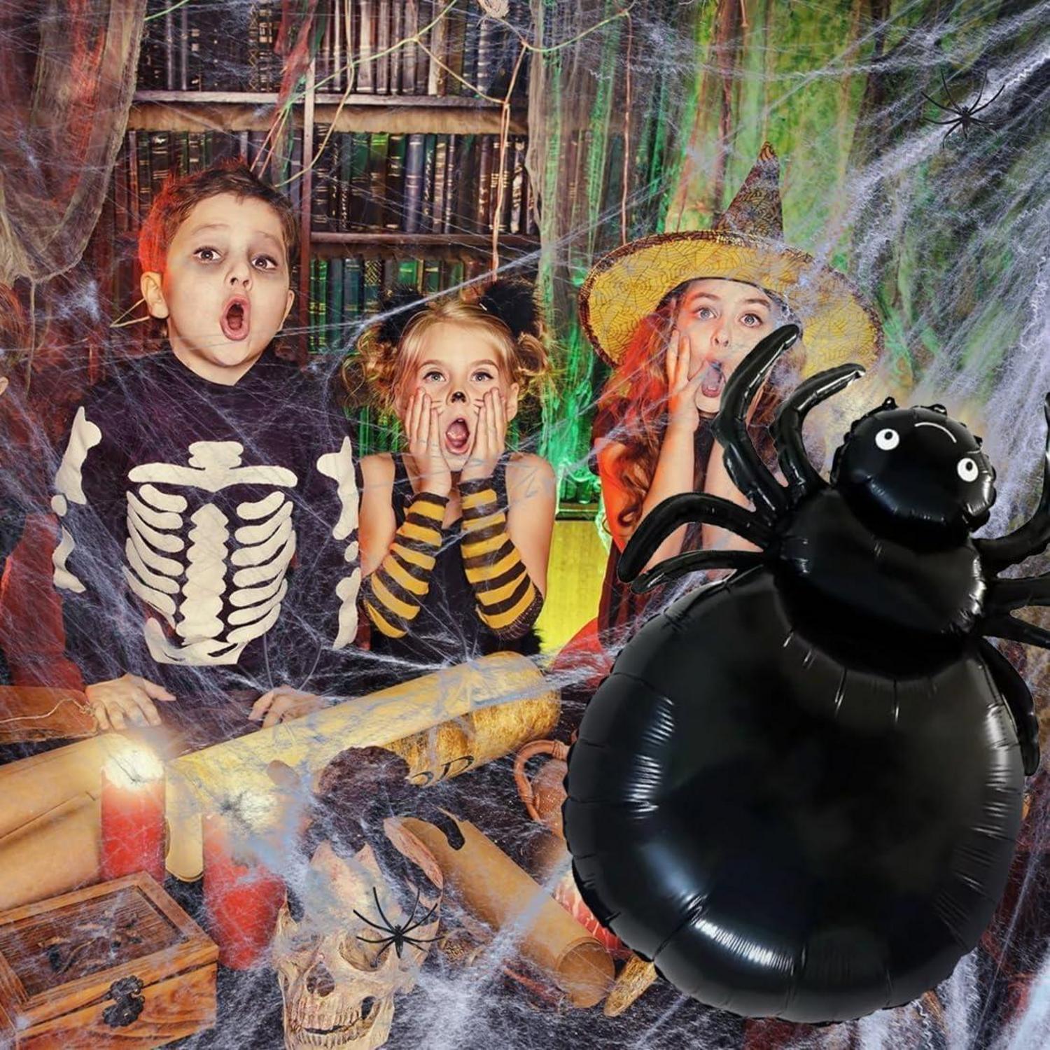 Halloween Spinne Folienballon 6er Set Gruselig Riesen Mylar XXL Luftballon