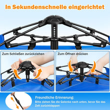Pop-Up Strandmuschel UV-Schutz 50+ für 3-5 Personen mit