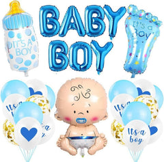 Babyparty Deko Set Blau Baby Shower Junge Party Decoration