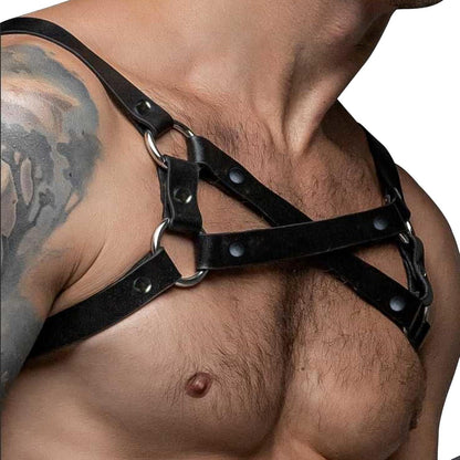 Herren Body Brust Harness Leder Punk Gothic Fetisch Bandage