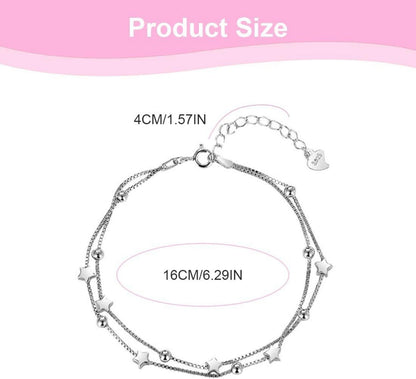 Silbernes Armband für Frauen Sterling Perlen Stern 925