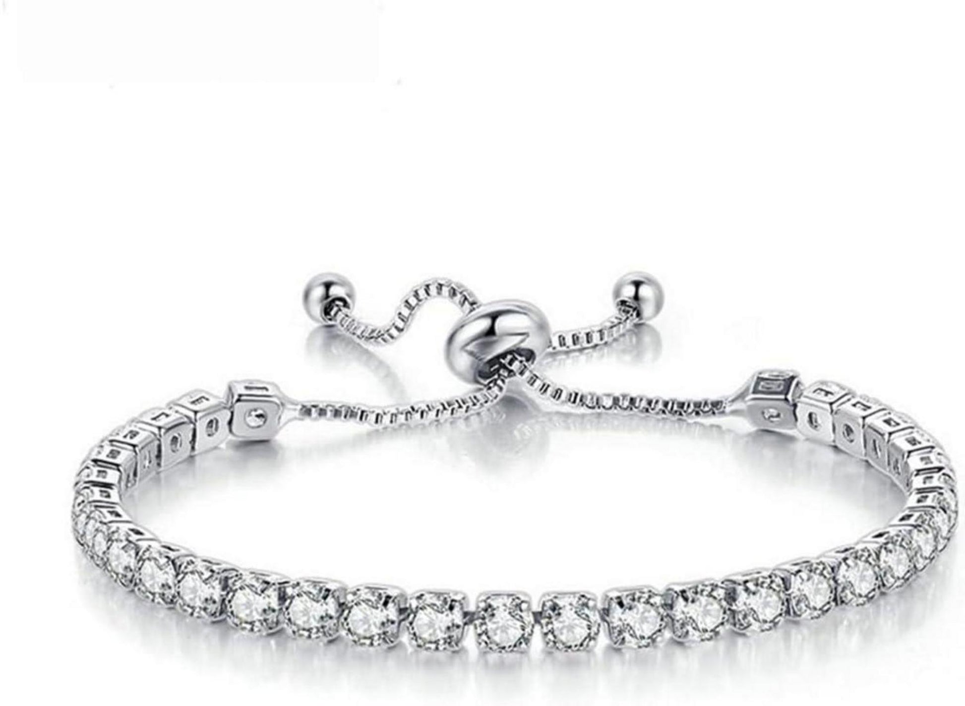 Zirkonia Kristall Armband 925 Silber Damen Geschenk Box Frauenschmuck