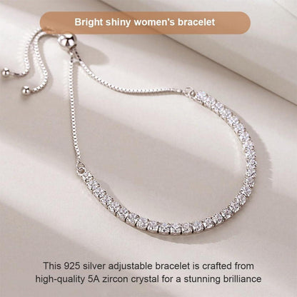 NTRUXZP Silber Damen Tennis Armband mit Zirkonia 925