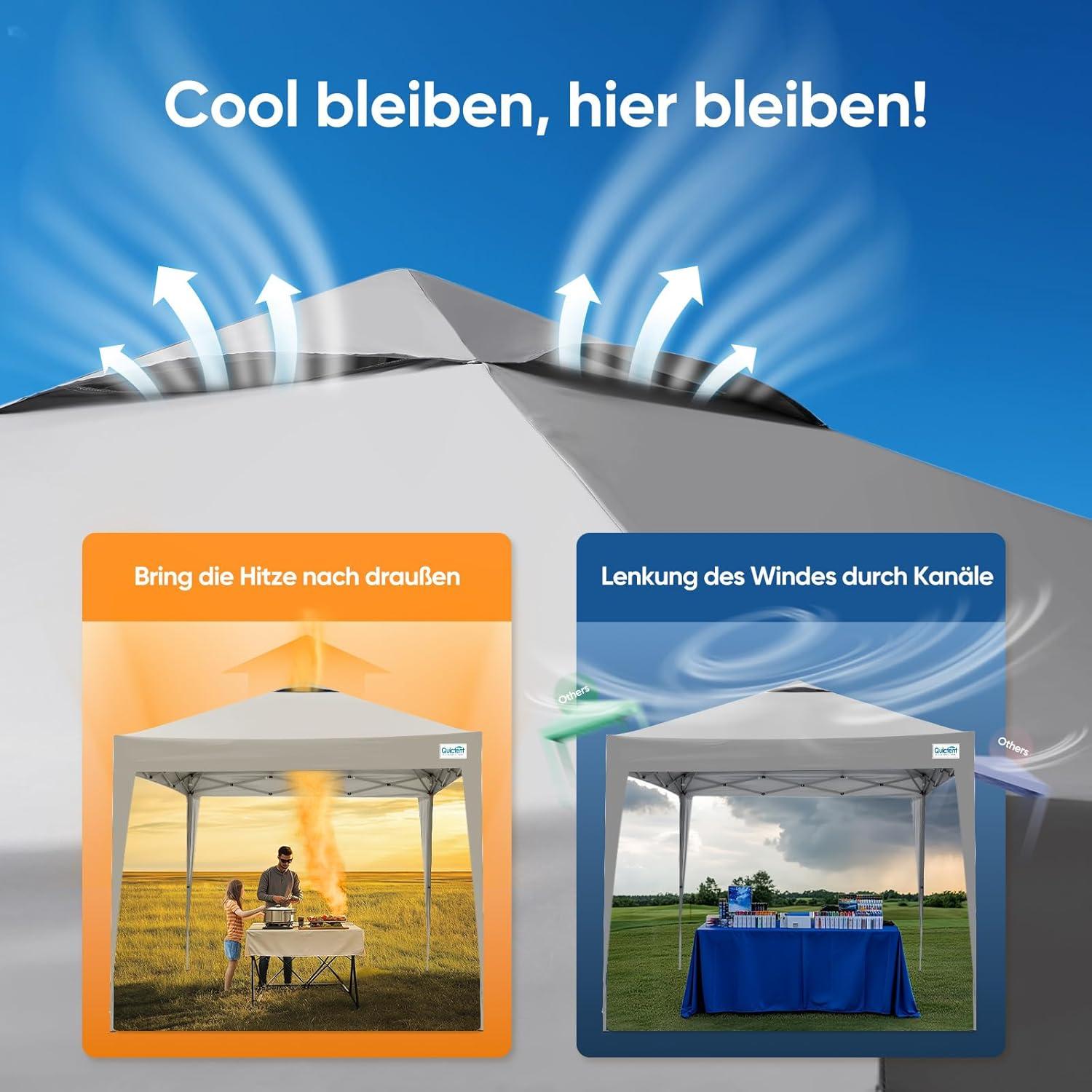 Wasserdichter Faltpavillon 3x3m mit UV-Schutz