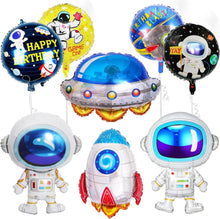 8-teiliges Weltraum Astronauten Folienballon Set - Partydekoration für