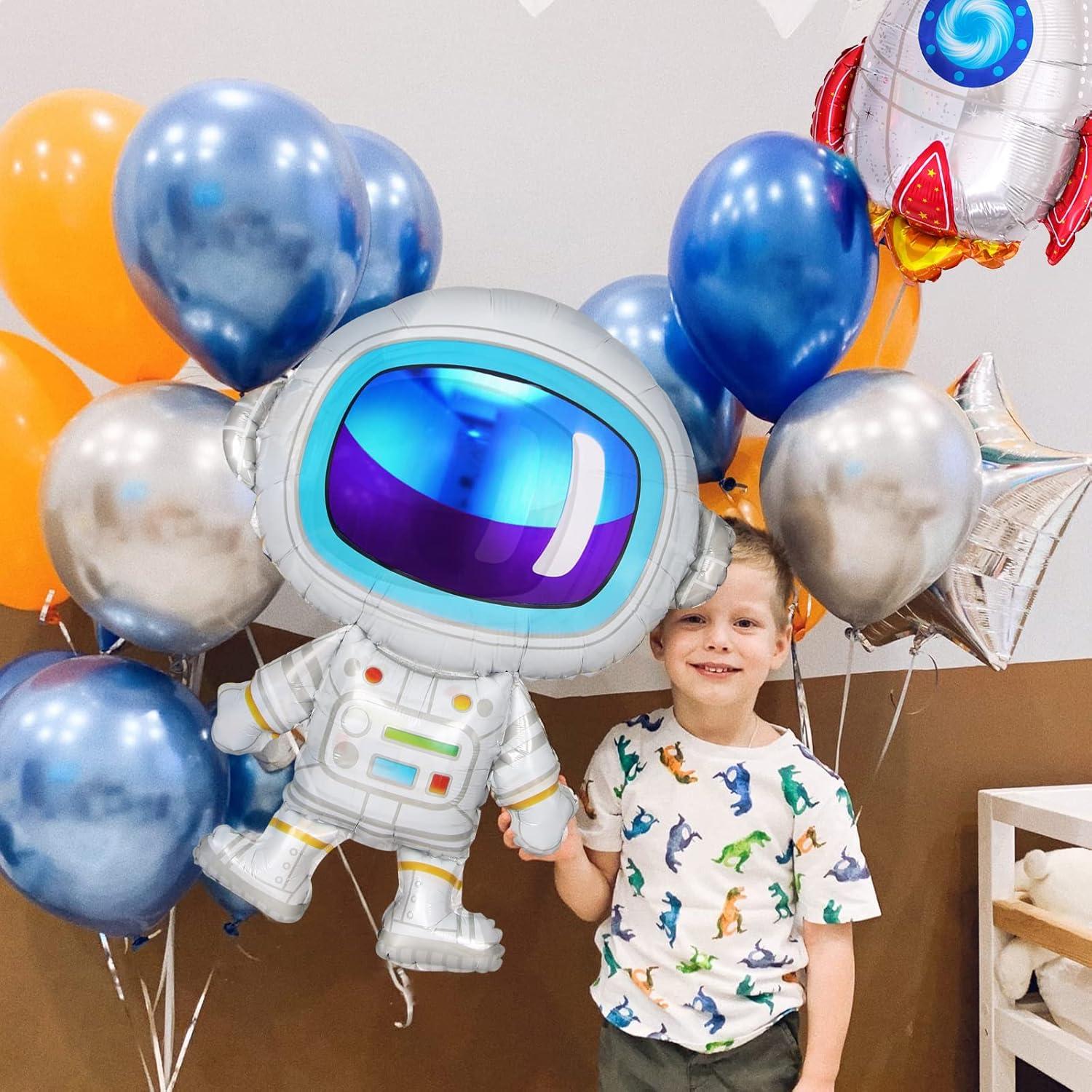 8er Set Weltraum Astronaut Rakete Helium Luftballons Jungen Party