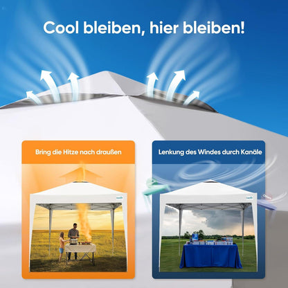 Wasserdichter Faltpavillon mit Pop-Up Klicksystem UV-Schutz