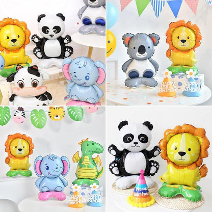 8er Packung XXL Tier Folienballons mit Sockel für Kinderparty, Geburtstag und Hochzeit