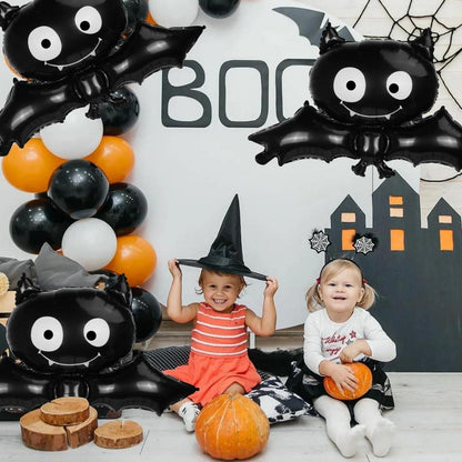 6er Set Große Halloween Fledermaus Folienballons Gruselige Party Deko 66x88cm