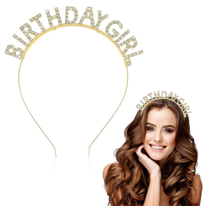 Strass Happy Birthday Geburtstagskrone Mädchen Tiara