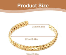 Armreif Armband 18K vergoldet Oval Verstellbar Maschette