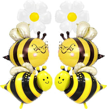 Biene Folienballon Set, Gänseblümchen Helium Luftballons für Mädchen