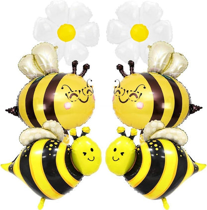 Biene Folienballon Set, Gänseblümchen Helium Luftballons für Mädchen