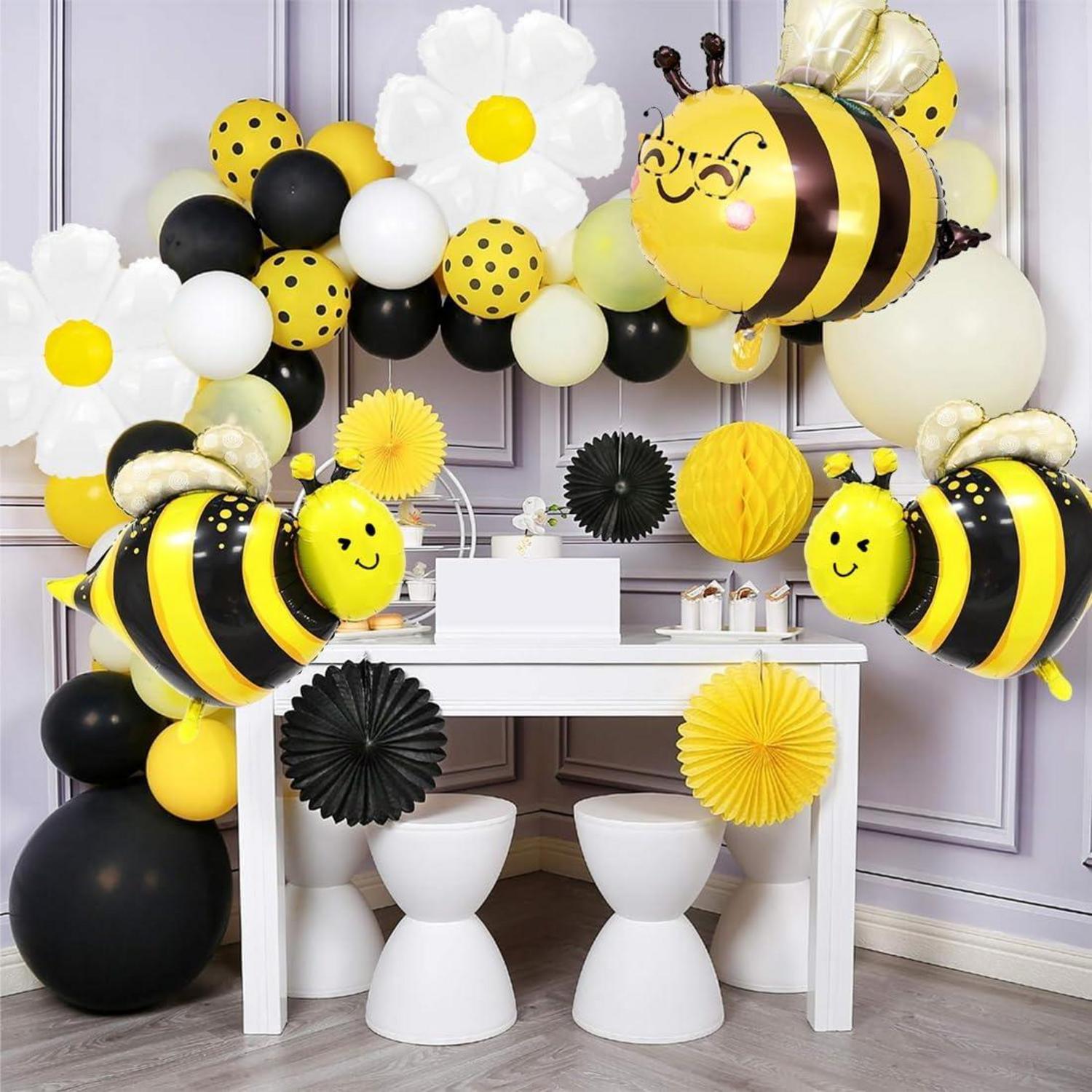 Biene Folienballon Set, Gänseblümchen Helium Luftballons für Mädchen