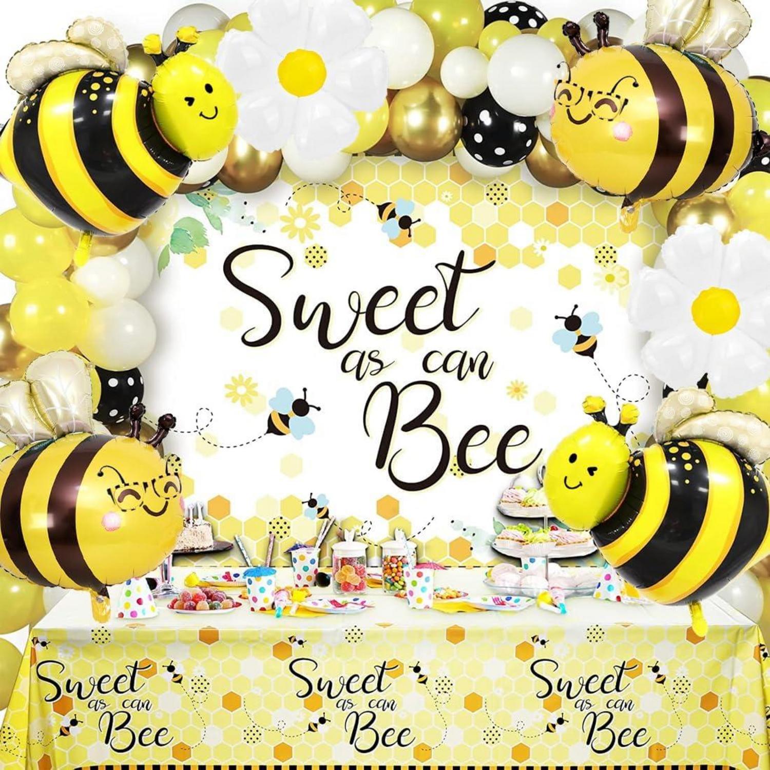 6 Bio Folienballons Biene & Gänseblümchen Party Dekoration Baby Shower Hochzeit