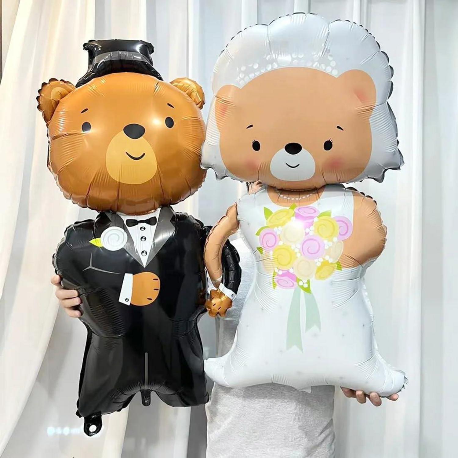 Mr Mrs Love Folienballon Set Hochzeit Luftballons Dekoration Bär Ballon A2