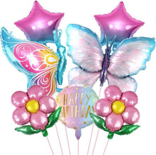 Schmetterling Folienballon XXL Blumen Helium Ballon Mädchen Geburtstag