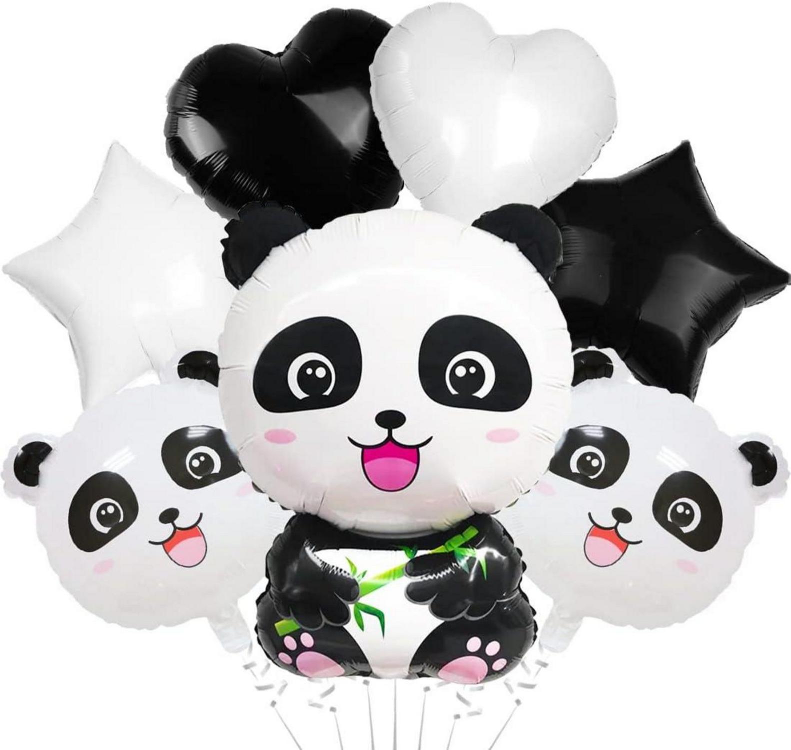 XXL Panda Folienballon Set, süße Party Deko für Geburtstag & Baby