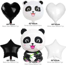 7er Panda Folienballon Set, XXL Aluminium Helium Ballon für