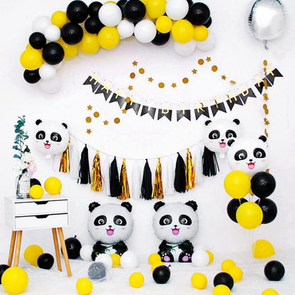 7x Panda Folienballon XXL Aluminium Folie für Panda Geburtstagsparty Baby Shower