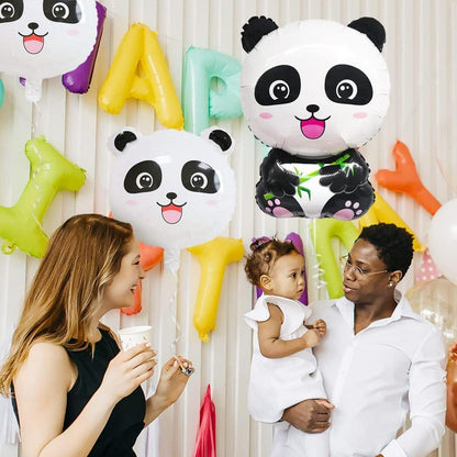 7er Set Panda Folienballon XXL Aluminium für Geburtstagsparty Baby