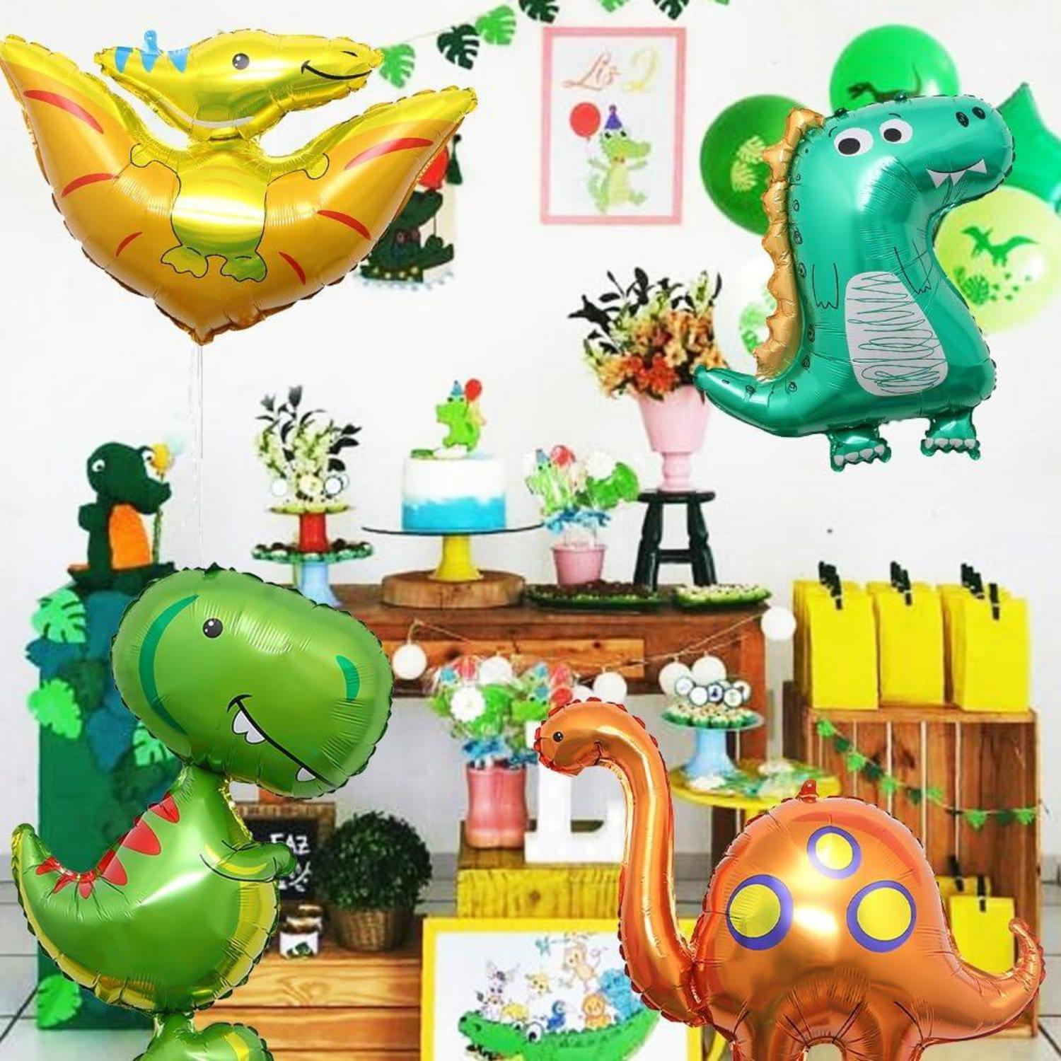 6er Set Dinosaurier Folienballon Kinder Party Deko Jurassic Luftballons