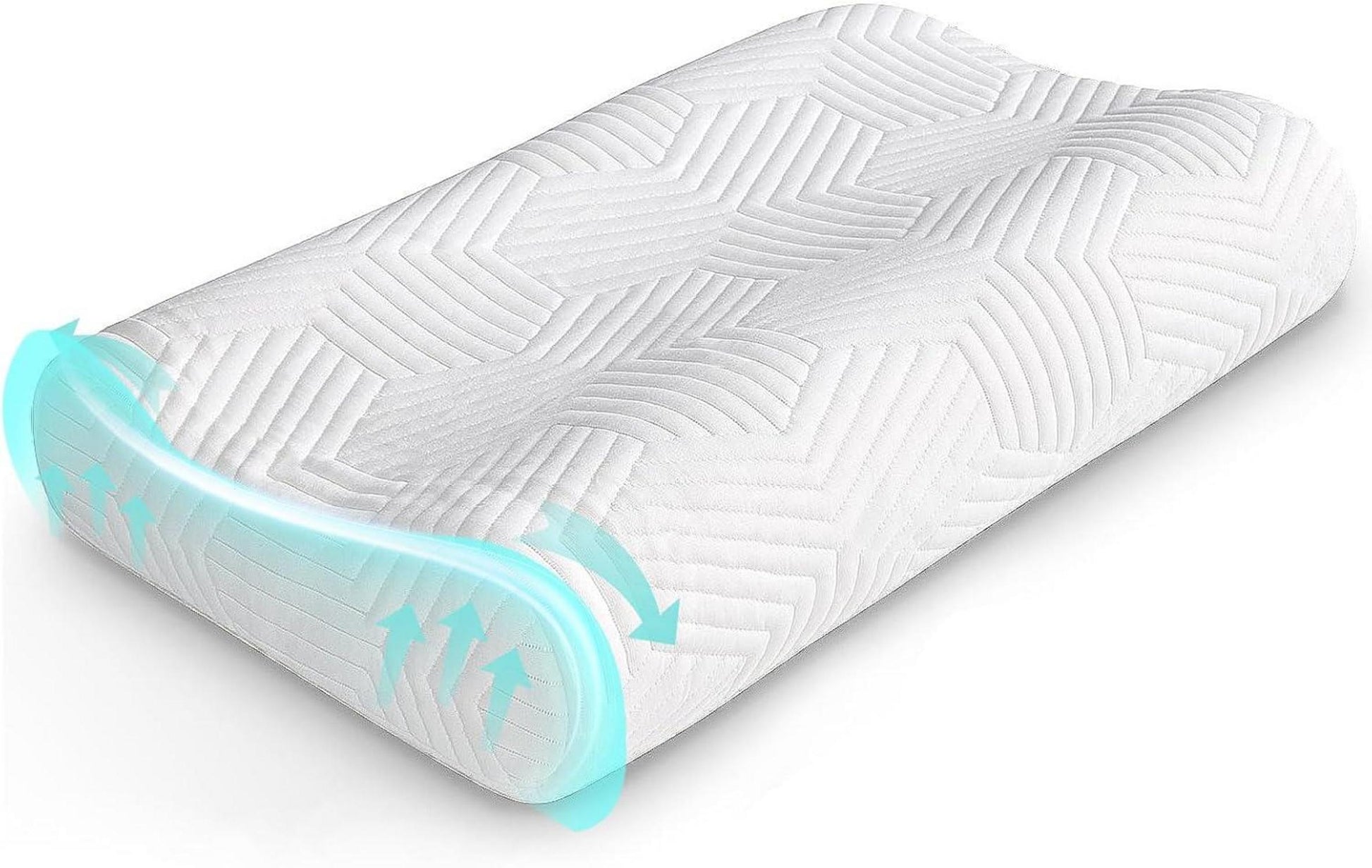 Memory Foam Nackenkissen Höheneinstellbar Orthopädisch RUCO-BAC