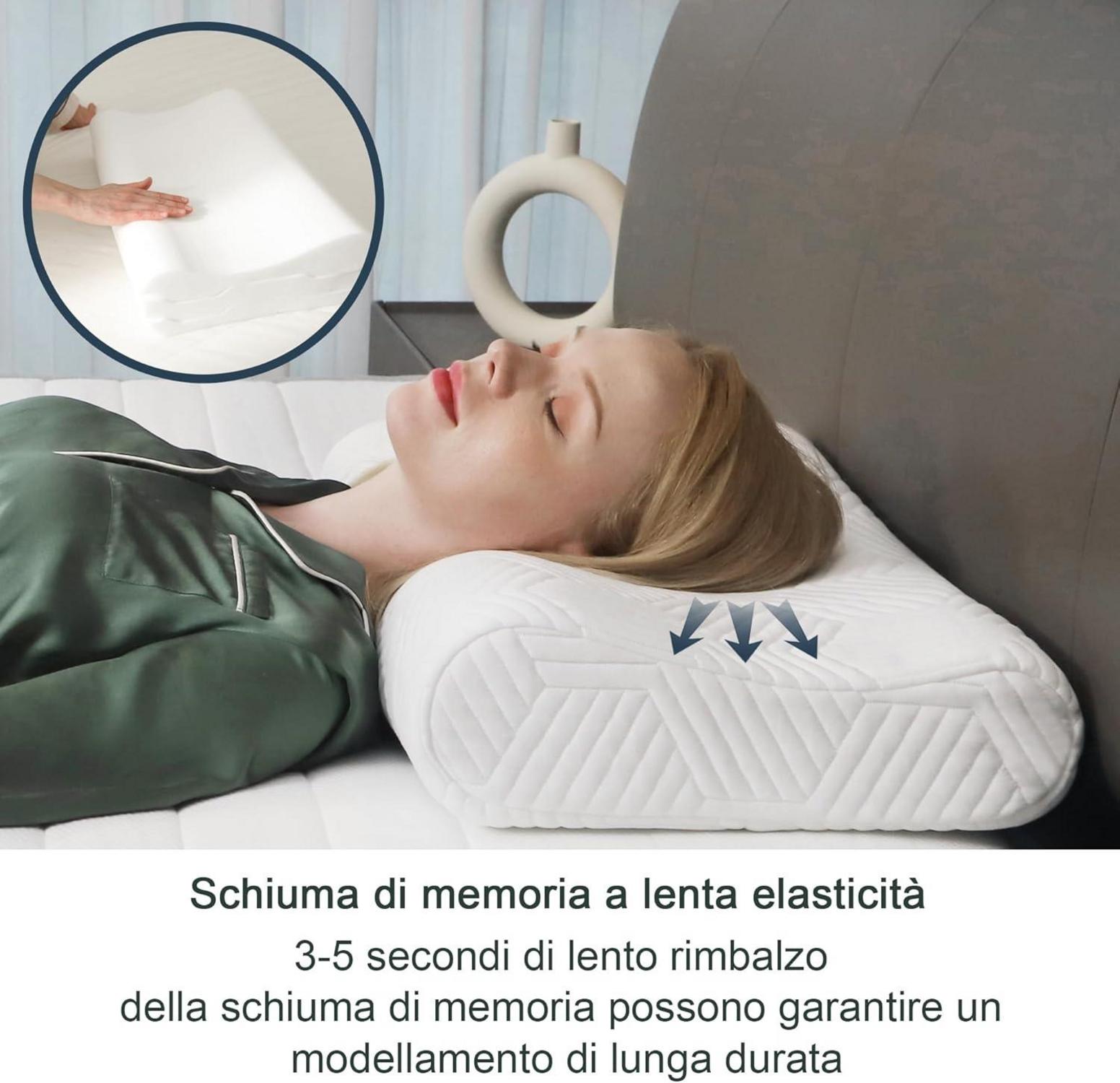 Nackenkissen Höhenverstellbar Memory Foam Orthopädisch Ergonomisch