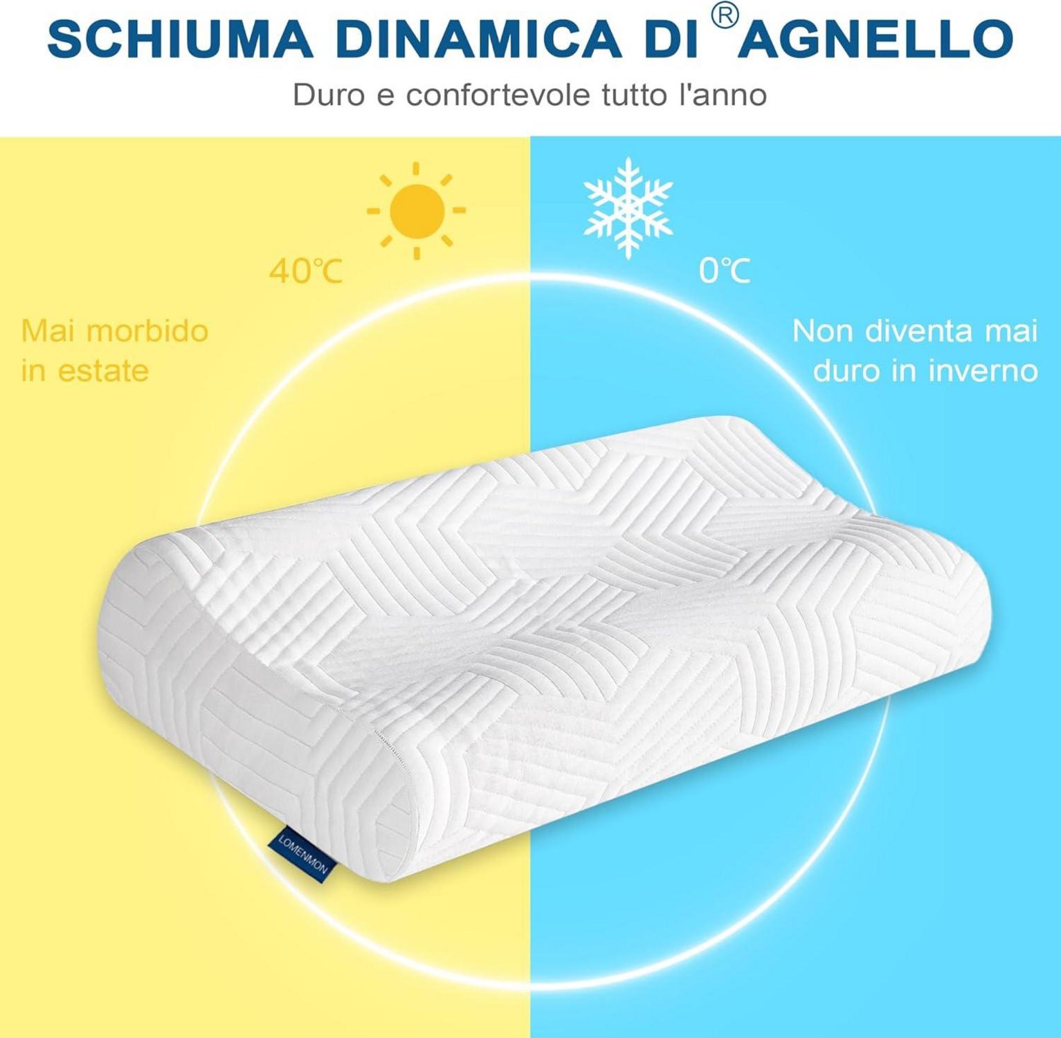 Memory Foam Nackenkissen Höheneinstellbar Orthopädisch Seitenschläfer LAMB