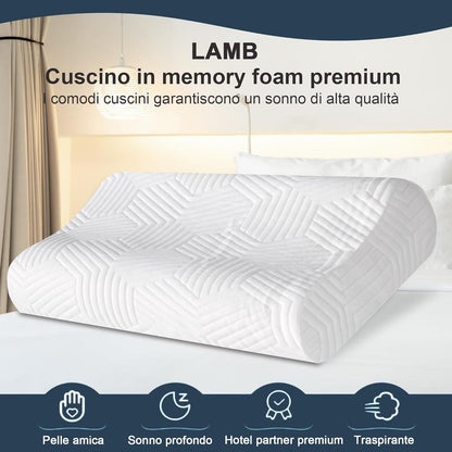 Orthopädisches Höheneinstellbares Memory Foam Nackenkissen mit RUCO-BAC Bezug