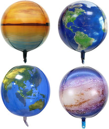 4 Stücke XXL Space Galaxy Planeten Deko Ballon SET