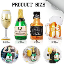 Champagner Wein Bier Ballons Weinglas Sektflasche