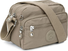 Schultertasche Damen Leichte Wasserdichte Umhängetasche Nylon Khaki