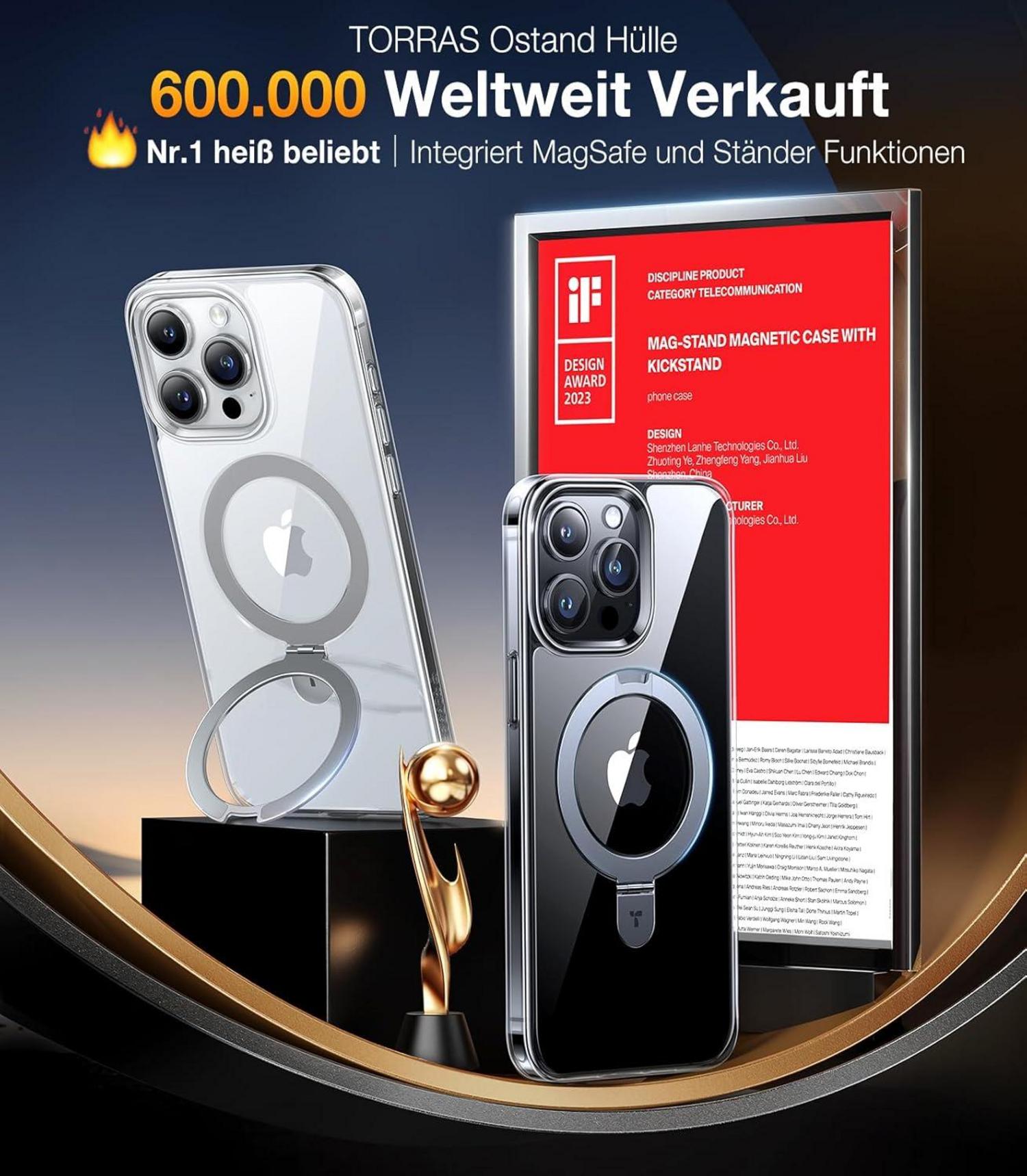 TORRAS Ostand iPhone 13 Pro Max Hülle MagSafe Magnetisch