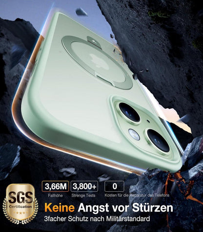 TORRAS iPhone 15 Hülle MagSafe Ständer Militärschutz Grün
